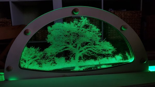 Motivbogen "Baum", beleuchtet , Fenster- und Tischdeko, Holz, LED, APP
