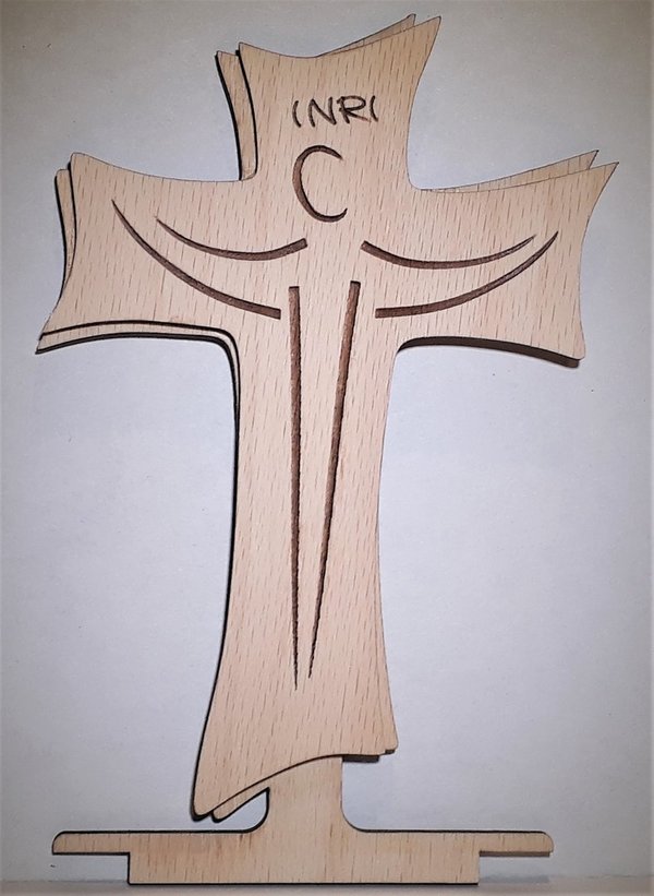 Tischaufsteller "Kreuz, 3D", modern