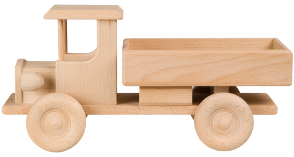 Lastwagen aus Holz 32 cm,Massivholz, Buche