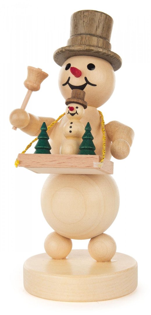 Schneemann 7 cm Figur Tischdeko Erzgebirge NEU Seiffen Schnee Weihnachten Holz 