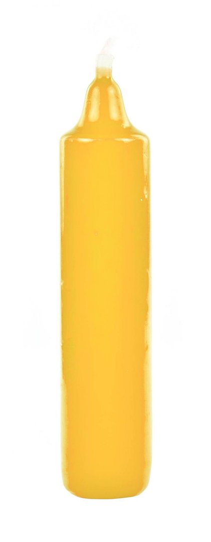 Gelbe Adventskerzen, 4 Stück, 10cm hoch, für Adventskranz zu Weihnachten, honigfarben