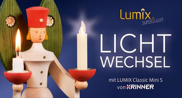LUMIX CLASSIC MINI S,-Superlight- Basis 2 Kerzen, 1 Fernbedienung inkl.Batterien