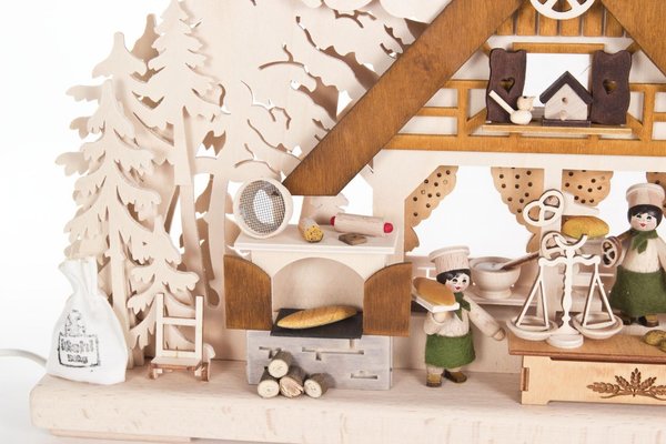 Schwibbogen "Bäckerei" klein, indirekt elektrisch beleuchtet, Weihnachten, Advent