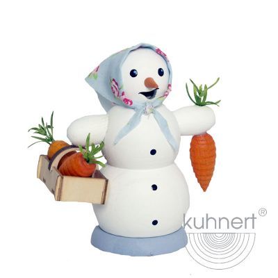 Räucherfrau Schneefrau mit Möhren, Winter, Räuchermann, Weihnachten, Geschenk