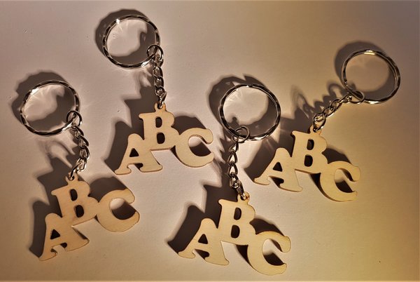 Schlüsselanhänger "ABC", Schulanfänger, Schulanfang, Holz