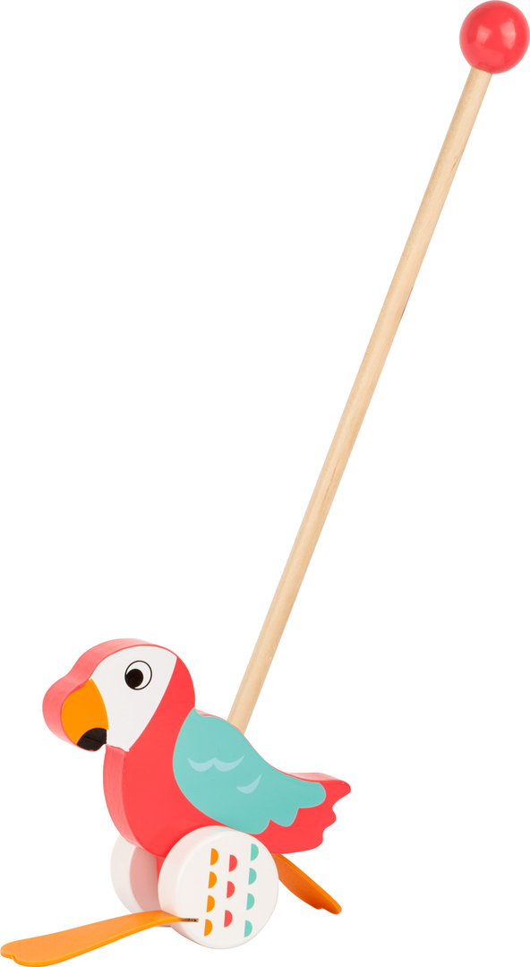 Schiebetier Papagei „Lori“, Holz, 56cm