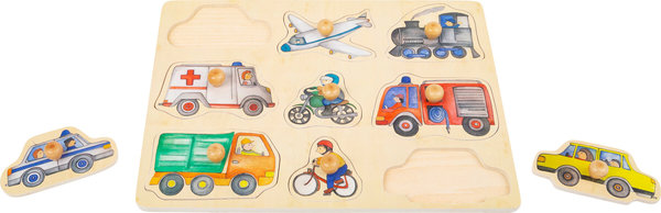 Setzpuzzle Fahrzeuge der Stadt, Holz, Kinderspielzeug, Kleinkind