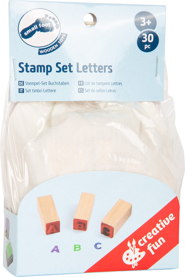 Stempel-Set Buchstaben, A-Z, Holz