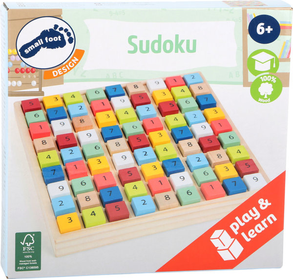 Buntes Sudoku "Educate", Holz, Kinderspielzeug