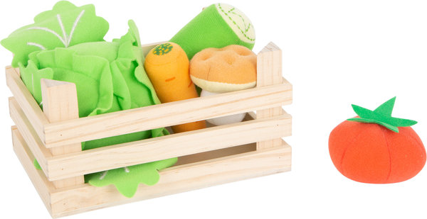 Stoff-Gemüse-Set mit Kiste