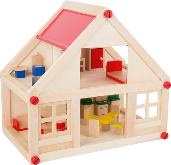 Puppenhaus mit Möbeln, Kinderzimmer, Puppenmöbel