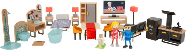 Puppenhausmöbel-Set Modern, Puppenhaus, Kinderzimmer, Rollenspiel