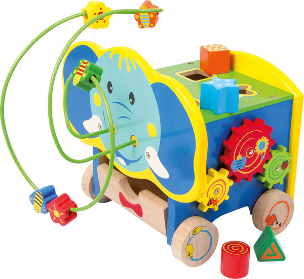 Motorikwagen Elefant, Holz, Motorik, Kinderzimmer, Kinderspielzeug