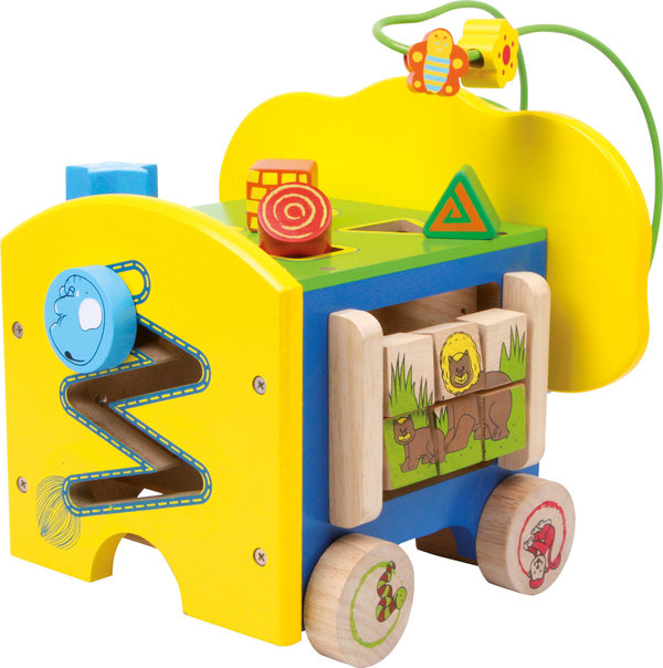 Motorikwagen Elefant, Holz, Motorik, Kinderzimmer, Kinderspielzeug
