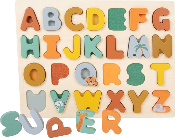 Setzpuzzle ABC "Safari", Alphabet, Lernen, Kinderzimmer
