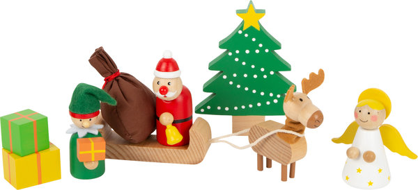 Spielset Waldweihnacht der Tiere, Holzspielzeug, Kinderzimmer