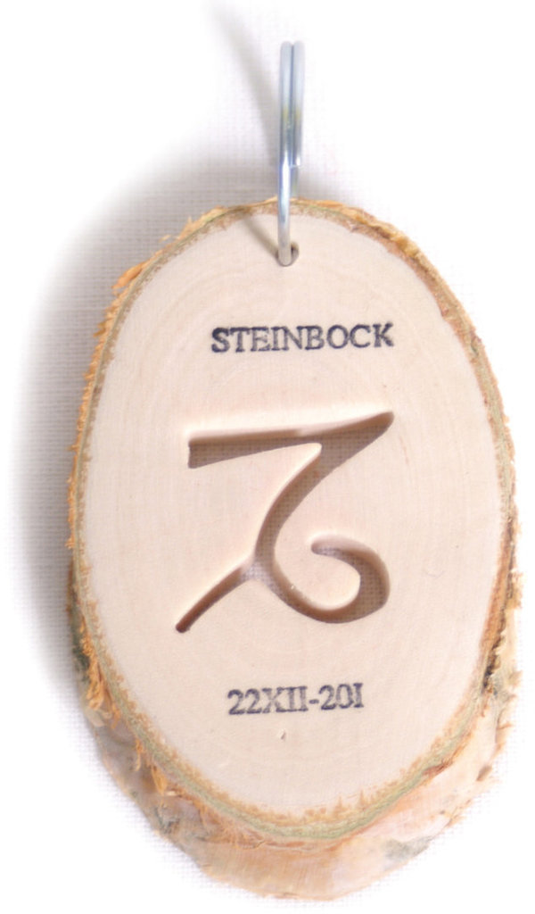 Schlüsselanhänger Sternzeichen, Holz, Birke, 7x5cm