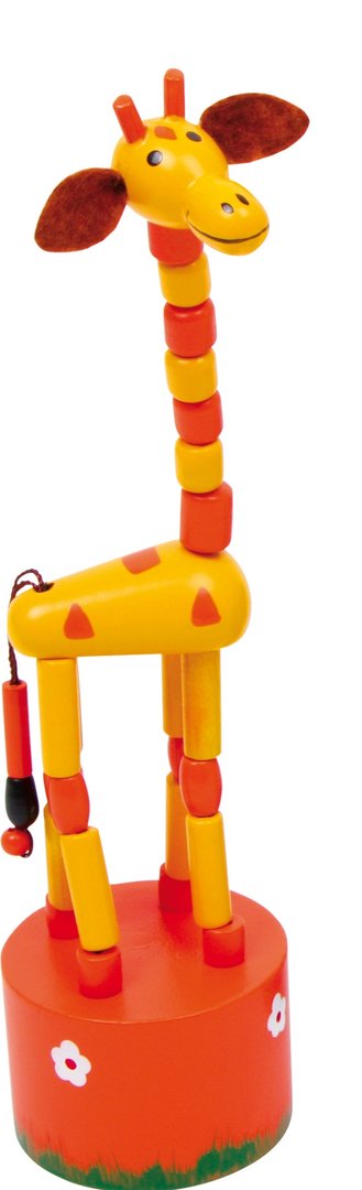 Drückfigur Giraffen "Alfis", spielen, Holzfigur, Figur