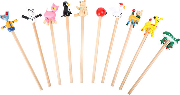 Bleistifte Tiere, Schulanfang, Kindergeburtstag, Holz