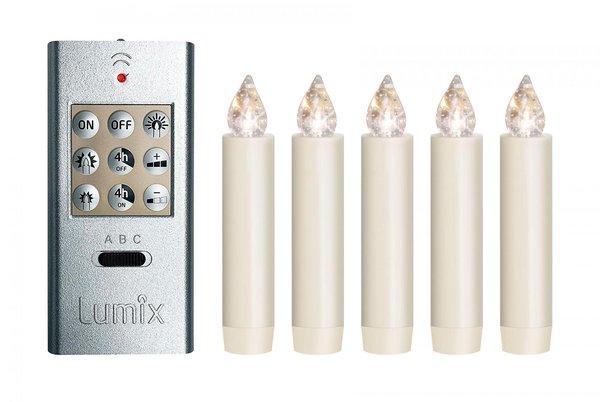 LUMIX CLASSIC MINI S,-superlight- Basis 5 Kerzen, 1 Fernbedienung inkl.Batterien, d=14mm
