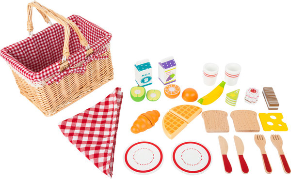 Picknickkorb Frühstück für Kinder, mit passender Picknickdecke , 24Teile