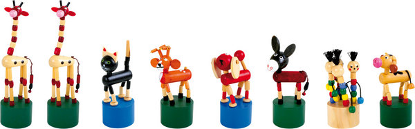 Drückfiguren-Set Tiere,  was für ein wilder Zappel-Spaß! 7 verschiedene Motive