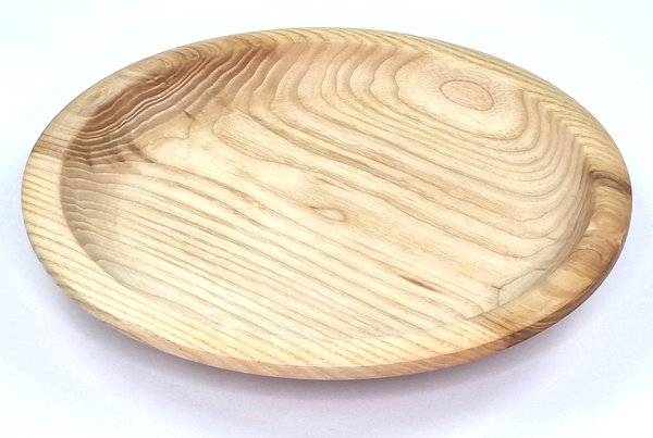 Holzteller, flache Schale, Obstschale, handgedrechselte, 28cm Durchmesser