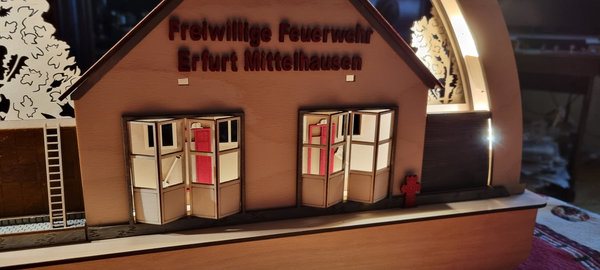 Eichsfelder-Bogen „Feuerwehr, Mittelhausen", LED beleuchtet, 65cm Breite