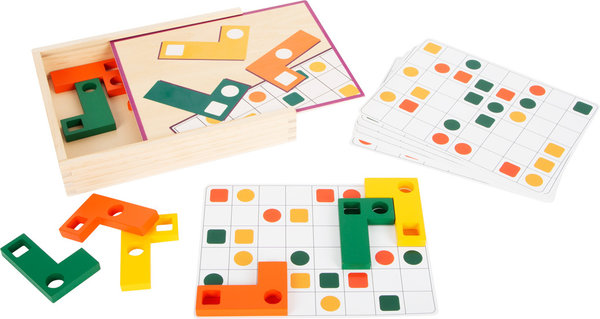 Lernspiel Holzpuzzle geometrische Formen, Legespiel für Kinder