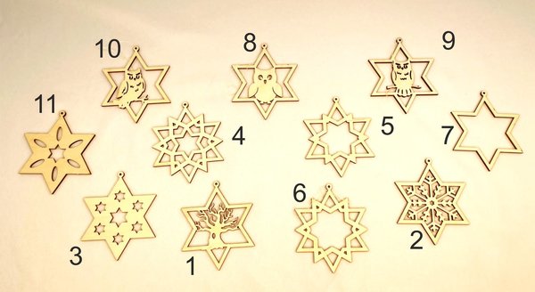 Baumbehang "Sternenmeer", verschiedene Größen und Varianten, Aufhänger mit Motiven