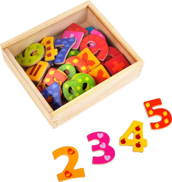Bunte Magnetzahlen aus Holz, Spielzeug für Schulanfang, für Rechnen und Mathe