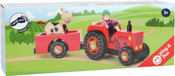 Traktor mit Anhänger "Bauernhof", Rollenspiel mit Puppen und Fahrzeug