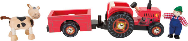 Traktor mit Anhänger "Bauernhof", Rollenspiel mit Puppen und Fahrzeug